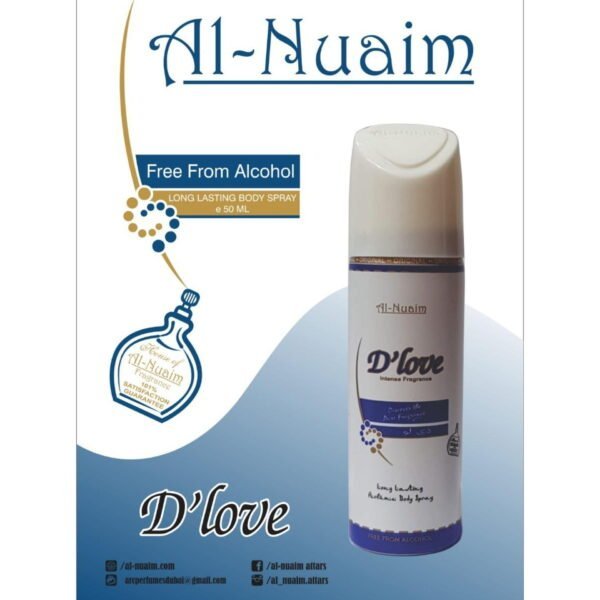 Al Nuaim D LOVE Alcohol Free Body Spray 50 ML