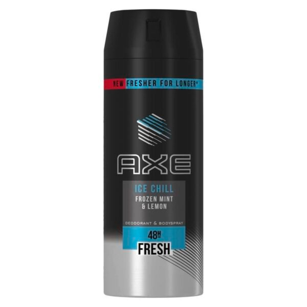 Ice Chill Deo Spray Frozen Mint & Lemon Axe 48H Fresh Deodorant Spray For Men, 150ml