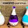 Air Humidifier Ultrasonic Cool Steam Mist with Color Changing LED Night Light 2.4 Liters LEAF STYLE