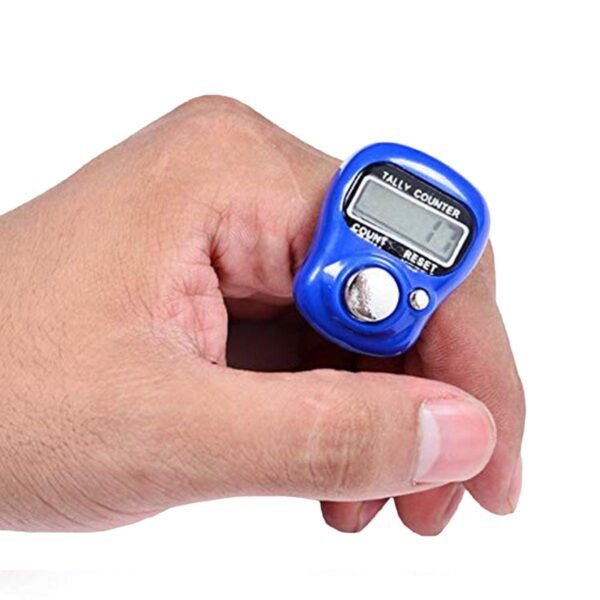 Digital Tasbeeh Counter With Hand Ring Finger Tally Electronic Tasbih Pray Counter 5 digit Portable LED - Any One Random Color