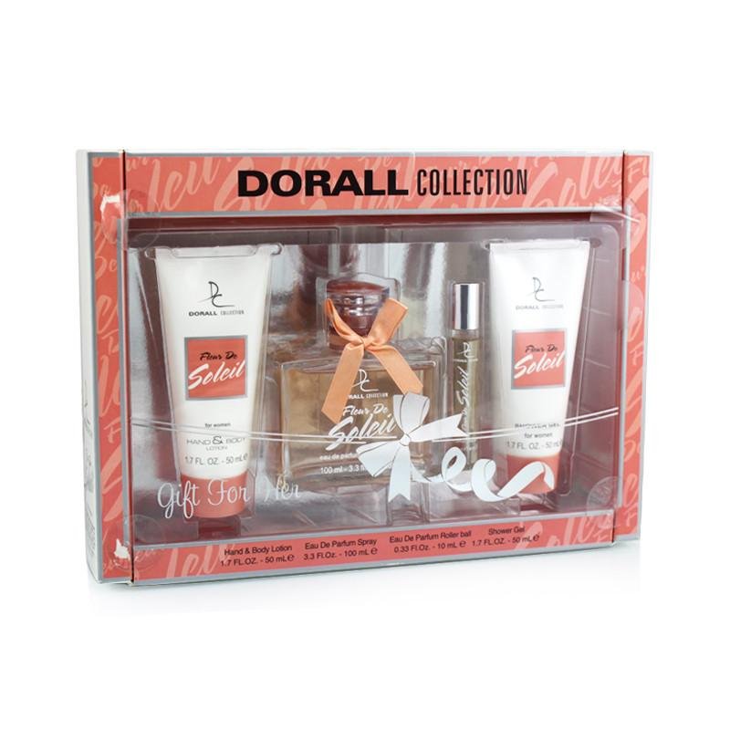FLEUR DE SOLEIL GIFT SET 4 PCS Perfume For Women EDT DORALL COLLECTION
