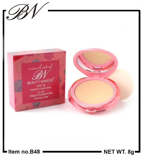 BN Beauty Nakeed Any one FACE POWDER UV OIL FREE FOUNDATION TWO WAY CAKE SPF 35 FIX MAKEUP