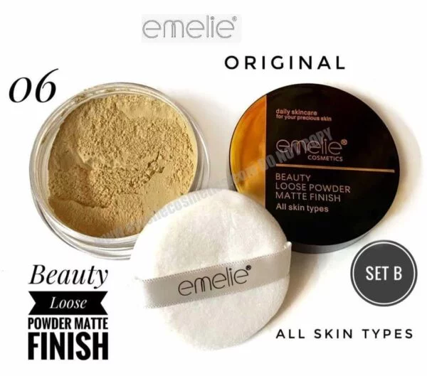 Emelie Beauty Loose Powder MATTE Finish