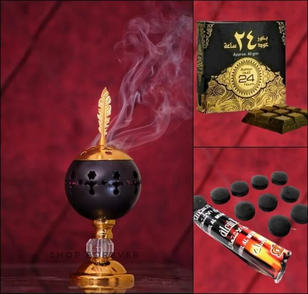 Pack of 3 - Coal Incense Bakhoor Burner - ( Bakhoor , Burner , Coal )