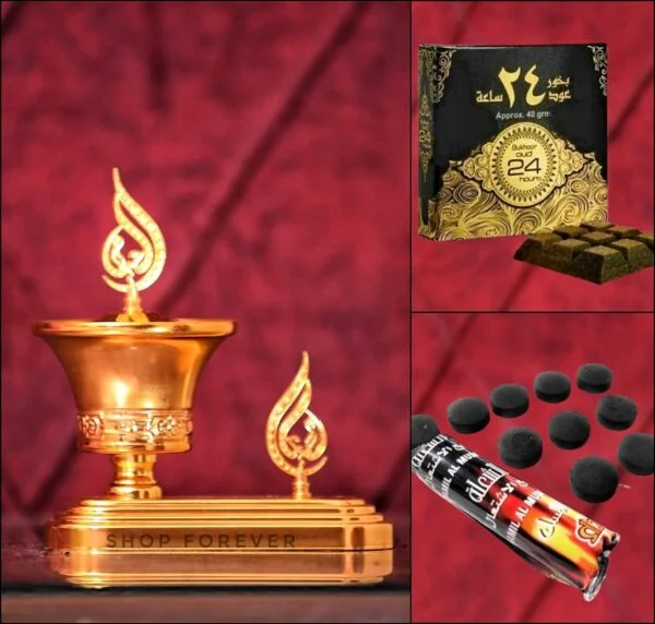 Pack of 3 - Coal Incense Bakhoor Burner - ( Bakhoor , Burner , Coal )