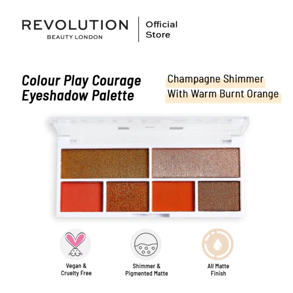 Relove By Revolution Colour Play Courage Eyeshadow Palette