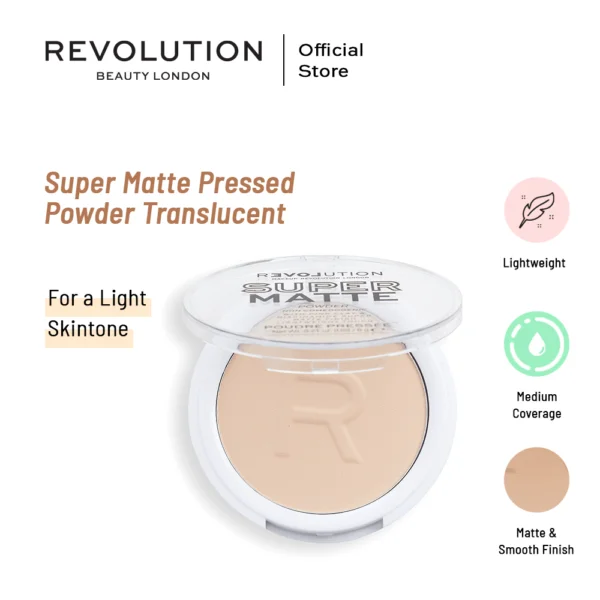 Relove By Revolution Super Matte Pressed Powder Translucent