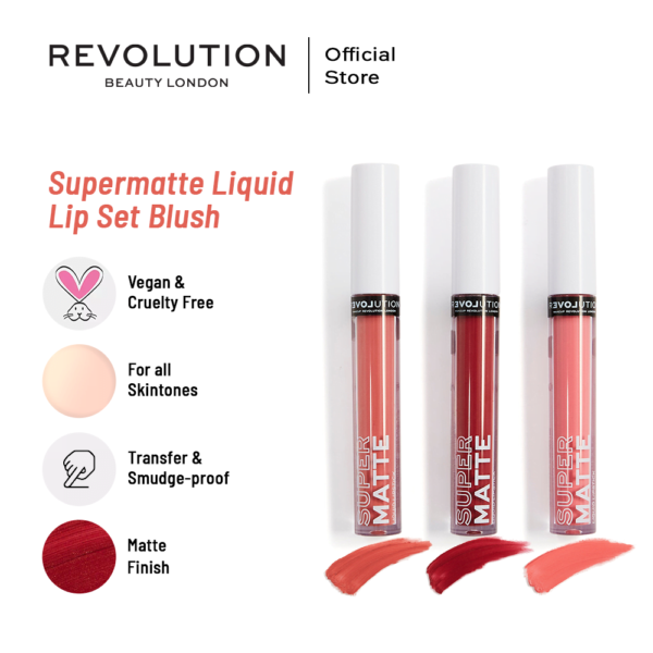 Relove By Revolution Supermatte Liquid Lip Set Blush