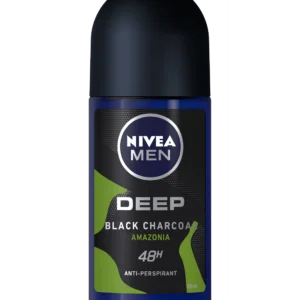 Nivea For Men Deep Amazonia - Black Carbon, active charcoal, Deodorant Roll-On Anti Perspirant, 48h 50ml