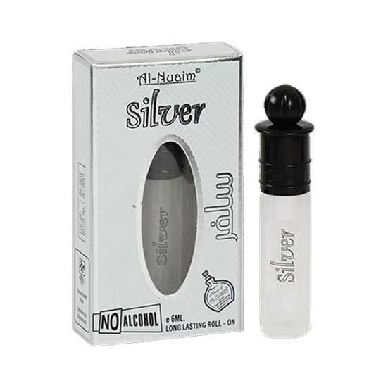 Al Nuaim Silver 6 ML Attar Roll On Al-Nuaim (Perfume Oil) for men and women