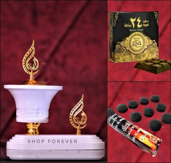 Pack of 3 - Coal Incense Bakhoor Burner - ( Bakhoor , Burner , Coal )