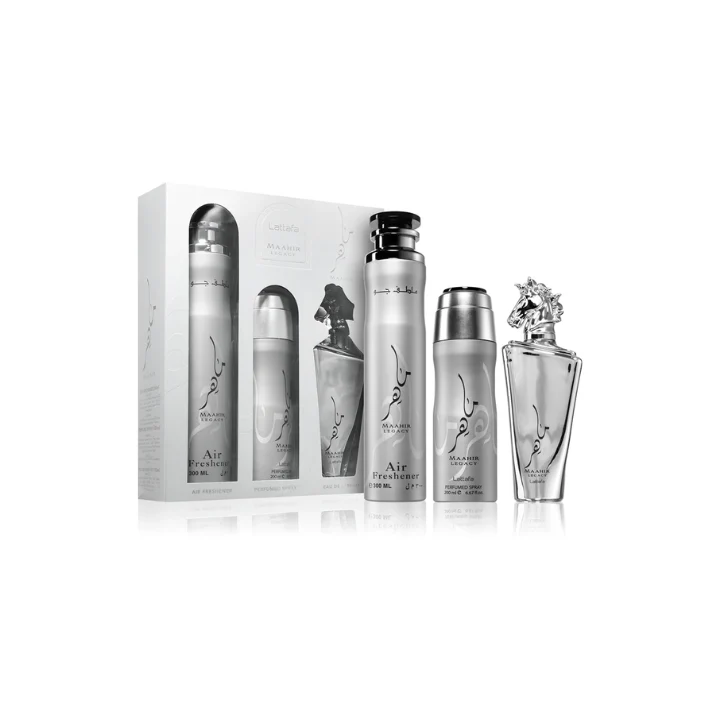 LATTAFA MAAHIR LEGACY GIFT SET(A/F 300ML+ DEO 200ML+ 100ML)