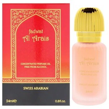 Swiss Arabian Fadwat Al Arais Concentrated Perfume Oil 24ml Long-Lasting Oriental Floral Attar for Women
