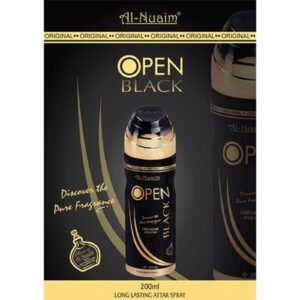 Al Nuaim OPEN BLACK Alcohol Free Body Spray 200 ML