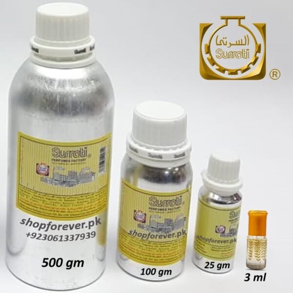 Silky Musk ATTAR OIL - SURRATI - 3 Ml, 25 Gms, 100 Gms and 500 Gms