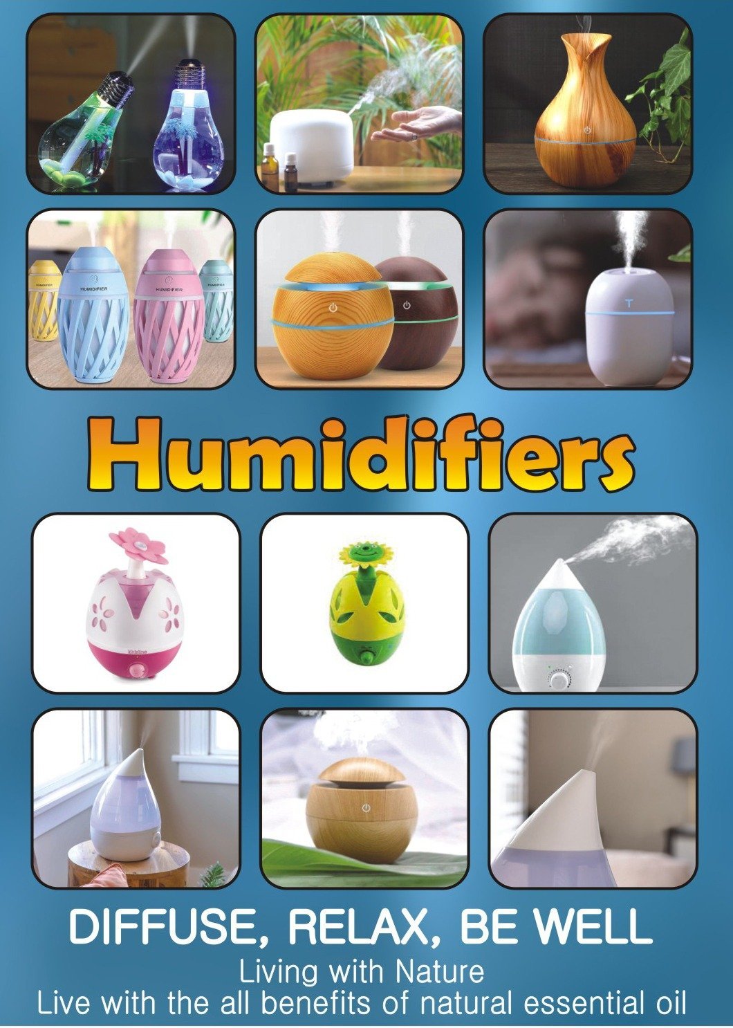Humidifier Aroma Ultrasonic Mini ( 7 Color Changing LED Lights ) Humidifiers Any One-Any One