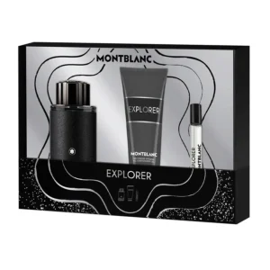 MONT BLANC EXPLORER MEN (EDP 100ML + 7.5ML MINI + 100ML  Shower Gel ) 3PCS GIFT SET (HARD BOX)