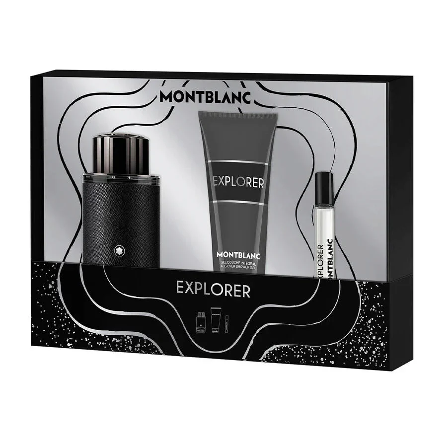 MONT BLANC EXPLORER MEN (EDP 100ML + 7.5ML MINI + 100ML Shower Gel ) 3PCS GIFT SET (HARD BOX)
