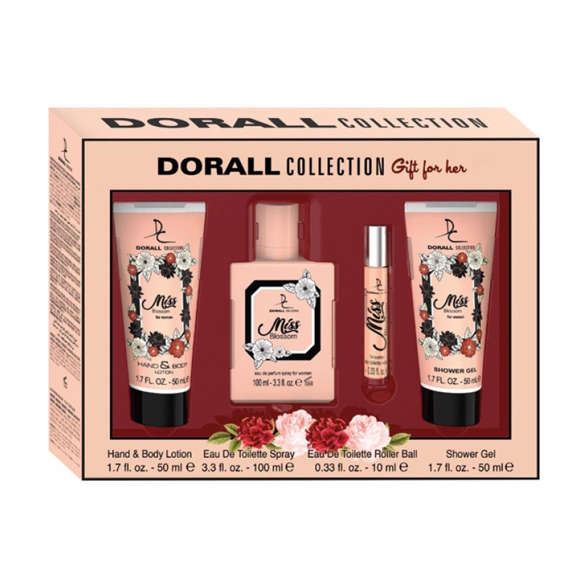 Miss Blosom Gift Set 4 Pcs Perfume For Women Edt Dorall Collection
