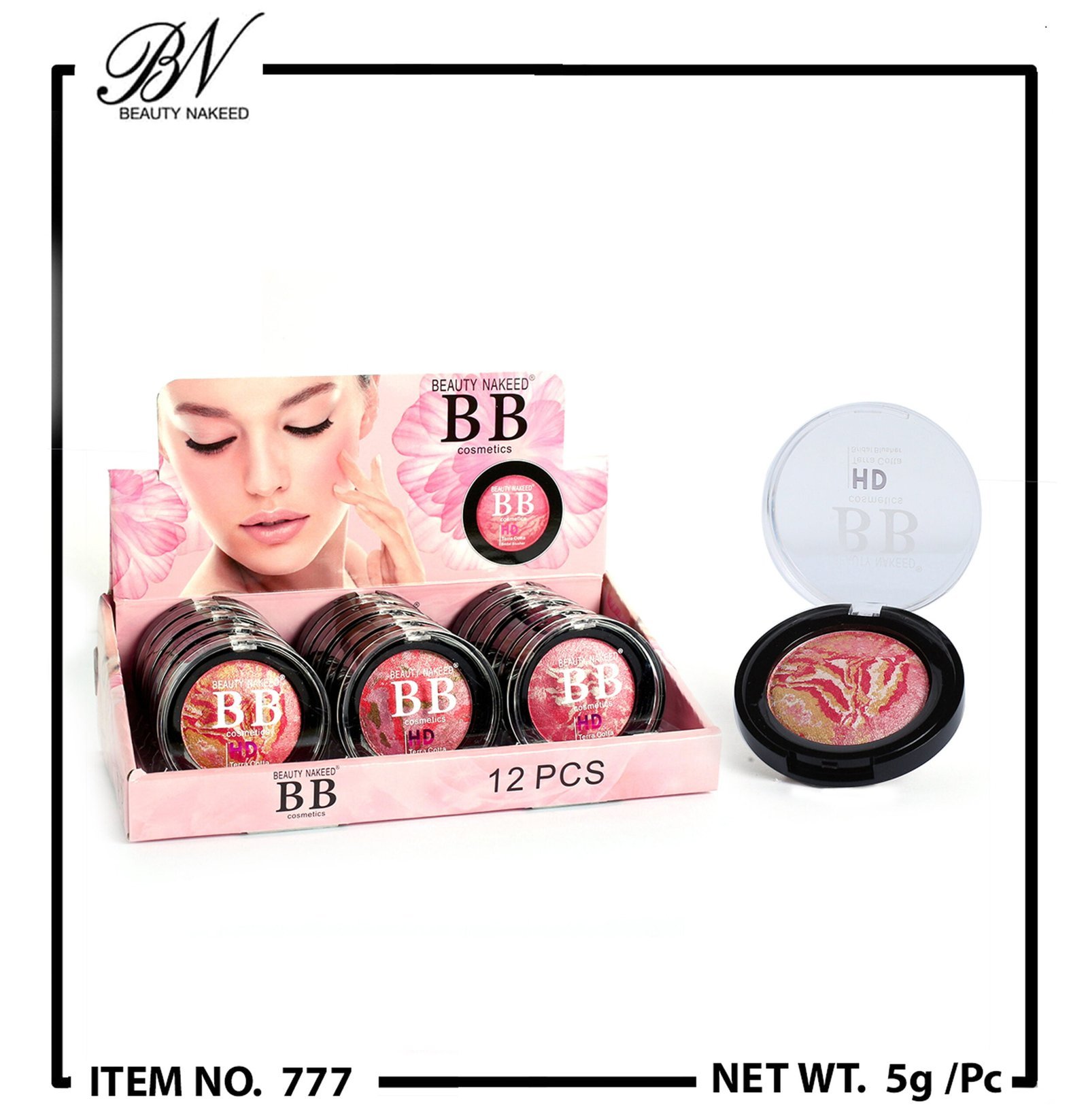 BN Beauty Nakeed -5 - HD Terra Cotta Bridal Blusher BB COSMATICS