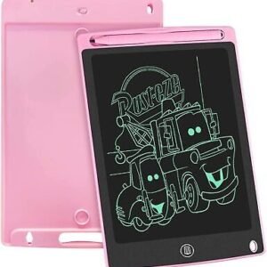 LCD Writing Tablet Pad For Kids Electric Drawing Board Digital Graphic Drawing Pad With Pen 8.5 Inches Pink