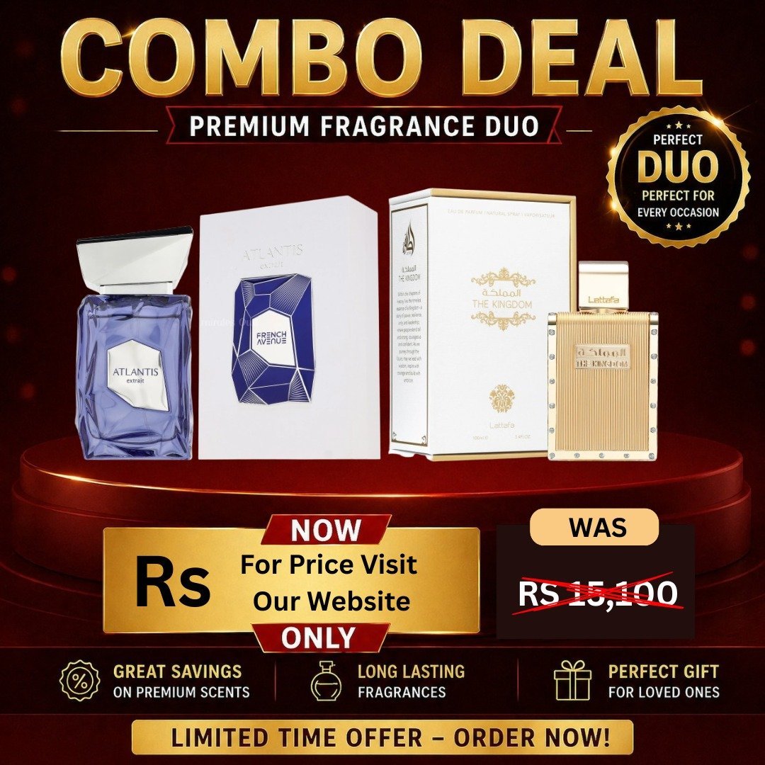 COMBO DEAL 1 Lattafa The Kingdom for Men EDP 100ML (WITH) Atlantis Extrait French Avenue EDP 100ml