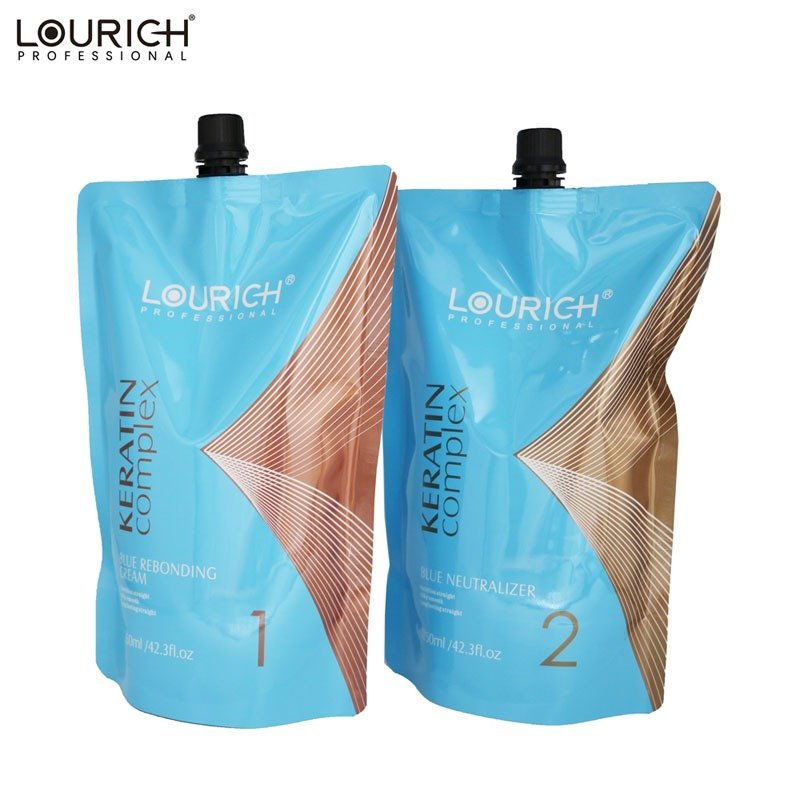LOURICH PROFESSIONAL BLUE KERATIN COMPLEX NEUTRALIZER HAIR REBONGDING CREAM SET