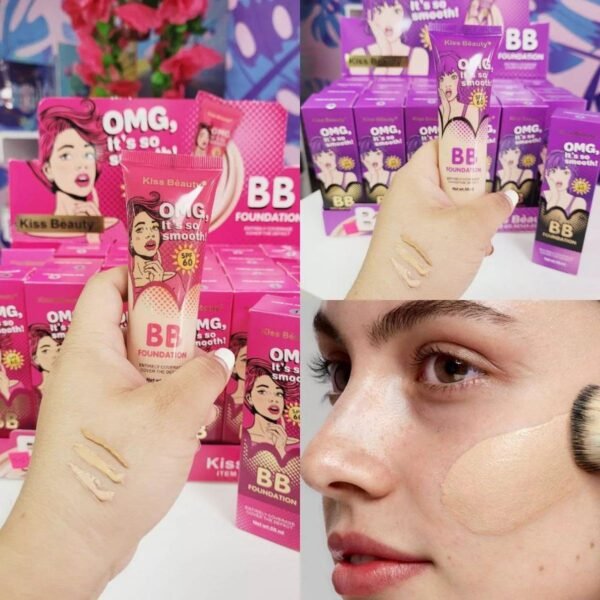 Waterproof Kiss Beauty OMG BB Foundation Cream SPF 60 50ML Nude